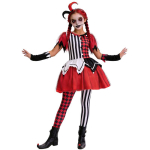 Helovinas, Vaikų klouno cosplay kostiumas Tėvų ir vaikų kostiumas Cirko sielos klounas Suaugusiųjų kostiumas 120/L red