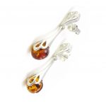 Les Tr&eacute;sors De Lily [I8948] - Boucles Argent 'Inspiration' Ambre