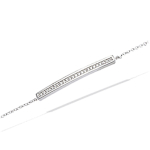 Les Tr&eacute;sors De Lily [K6620] - Bracelet Argent 'D&eacute;esse' blanc argent&eacute; (rhodi&eacute;) - 28x3 mm