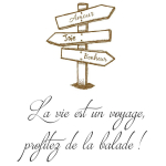 Les Tr&eacute;sors De Lily [Q4797] - Planche de stickers 'Messages' (Amour - Joie - Bonheur - la vie est un voyage . . . . ) - 20x70 cm juoda