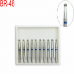 10 vnt/komplektas Dental Diamond FG didelės spartos kapos, skirtos poliruoti, i&scaron;lyginančios rutulinės apvalios dantų kapos BR-46