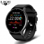 &bdquo;LIGE 2021&ldquo; naujas i&scaron;manusis laikrodis vyrams su visu jutikliniu ekranu &bdquo;Sport Fitness Watch IP67&ldquo; vandeniui atsparus &bdquo;Bluetooth&ldquo;, skirtas &bdquo;Android ios&ldquo;, i&scaron;manusis laikrodis &bdquo;Men+box&ldquo; Silicone belt juoda