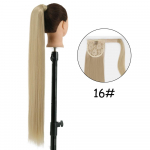 MERISIHAIR 85 cm sintetinis ilgas tiesus suri&scaron;ti į uodegą segtukas plaukų priauginimui &Scaron;viesia ruda apvyniojimas aplink plauką moterims 55 cm