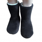 1 pora Cozy Floor Boot Boot Kojinės Fuzzy Pretty Pretty Winter Warm Girls Unisex Home Grindinis batai Kojinės 43-44 juoda