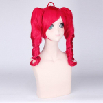 Anime 55CM Vocaloid Miku Symphony Cosplay Perukas Kasane Teto Garbanotos Pigtails Sintetiniai Plaukai Moteri&scaron;ki Perukai Cosplay Kostiumai 55CM raudona