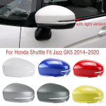 Honda Fit Jazz Shuttle GK5 2014-2018  Automobilio Sparnuotos Durys &Scaron;oninio Veidrodžio Dangtelis Korpusas I&scaron;orinis Galinio Vaizdo Veidrodžio Dangtis unpainted left black