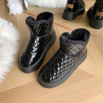 Madingi blizgūs moteri&scaron;ki pliu&scaron;iniai sniego batai Laisvalaikiai ir universalūs moteri&scaron;ki batai Paprasti trumpi batai