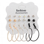 Butterfly Circle kutų auskarai 9 dalių rinkinys Love Fashion New Trend Auskarų rinkinys