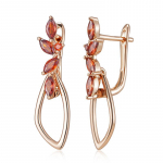 Kinel raudoni cirkonio ilgi auskarai moterims kasdieniai madingi papuo&scaron;alai rožinio aukso spalvos kabantys auskarai raudona