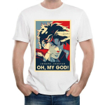 JoJo Bizarre Adventure Stand Fiction Mar&scaron;kinėliai Vintažiniai mar&scaron;kinėliai Vir&scaron;utiniai trumpomis rankovėmis i&scaron;gryninti XS balta