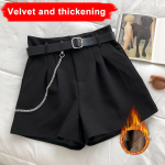 Laisvalaikio patogūs eleganti&scaron;ki &scaron;ortai su dirželiu, ploni moteri&scaron;ki A linijos &scaron;ortai L