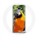Coque pour Samsung Galaxy A6 2018 Aras Perroquet Orange vert