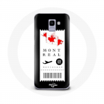 Coque pour Samsung Galaxy A6 2018 Billet d'avion Montr&eacute;al Canada