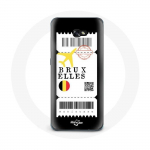 Coque pour Samsung Galaxy A3 2016 Billet d'avion Bruxelles Belgique