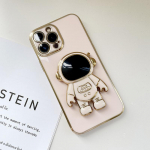 Astronaut Bracket Mink&scaron;to kvadratinio kra&scaron;to ra&scaron;tu padengtas telefono korpusas prabangus padengtas TPU telefono dėklas, skirtas Infinix Infinix GT 10 Pro ry&scaron;kiai žalia spalva