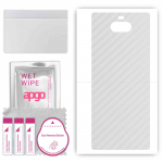 apgo Protective Skin Sticker for the back compatible with Sony Xperia 8, Wrap Film, Foil, Vinyl - Pattern Transparent Carbon