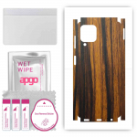apgo Protective Skin Sticker for the back+sides compatible with Samsung Galaxy A22, Full Wrap Film, Foil, Vinyl - Pattern Tigerwood