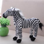 30 cm imitaciniai arklio pliu&scaron;iniai žaislai Mieli įdaryti gyvūnai Zebra lėlė Mink&scaron;ta tikrovi&scaron;ka arklio žaislas Vaikų gimtadienio dovana 30cm