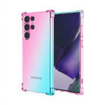 Skaidrus mielas gradiento telefono dėklas Plonas, nesibraižantis, lankstus TPU dangtelis, atsparus smūgiams, apsauginis dėklas, skirtas Samsung Galaxy S22 5G S23 FE S24 Ultra S23+ Samsung Galaxy S24 Plus žalia/rožinė