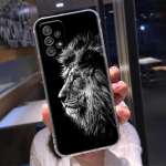 Silikoninis skaidrus dėklas, skirtas Samsung Galaxy A52 A51 A53 A72 A71 A73 A32 A31 A33 A22 A11 mink&scaron;ti dėklai, padengti ereliu katės liūtu tigru gyvūnu Samsung A11