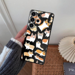 Fashion Flowers telefono dėklas, skirtas Samsung S24 S23 Ultra Plus A55 A54 A35 A34 A25 A24 A23 A15 A14 4G 5G, skirtas Samsung Galaxy A54 smūgiams atsparus buferio dangtelis Samsung A14 5G