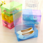 5 x Transparent Clear Plastic Shoe Storage Organiser Foldable Boxes