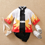 Demon Slayer Cosplay Kostiumas Kūdikių Drabužiai Vaikams Animacinių filmų Anime Romper berniukui Mergaitei Chrismats Halloween Baby Cosplay Colthes Kūdikių Kūdikių Kombinezonai 59cm