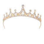 Vintažinis Crown Accessories Mergaičių &Scaron;ou Kri&scaron;tolinis Princesės Vestuvių Nuotakos Baroko Karūnos Dovanos