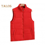 Vyri&scaron;ka termo liemenė su stovinčia apykakle, be rankovių, vienspalvė, medvilninė liemenė su ki&scaron;enėmis, užsegama užtrauktuku, neperpučiama, &scaron;ilta, apatinis sluoksnis, liemenė-striukė M raudona