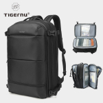 Tigernu Madinga i&scaron;plečiama 27L-37L turistinė kelioninė ne&scaron;iojamojo kompiuterio kuprinė, skirta 17 colių saugojimui, bagažui su USB prievadu kuprinė mochila juoda
