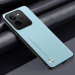 Realme GT 7 Pro GT7 Pro Paprastos PU odos kietas dėklas Realme GT 7Pro GT 6 T NEO 6 SE 5pro Apsauga nuo smūgių Apsauga kamerai Bamperis For Realme GT7 Pro &scaron;viesiai mėlyna spalva