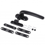 Universalios langų rankenos su užrakinama rankena, aliuminio lydinio durų rankena, pakaitinė varstomo lango fiksavimo rankena durims, langui