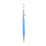 Pierres et Min&eacute;raux. Stylo min&eacute;raux Jaspe z&egrave;bre du Br&eacute;sil. Couleur Bleu.