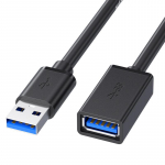 USB 3.0 A tipo tėtis į A tipo mama prailginimo laidas duomenų perdavimui ir įrenginių prijungimui 0.5 meters juoda
