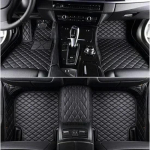 BMW 3 serijos F30 2013- metų modelio 3D pilno padengimo automobilio kilimėliai, skirti salono detalėms, aksesuarams ir kilimams. All Black 5 Seat