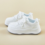 Pavasariniai balti batai Naujo stiliaus studentų sportiniai batai su storu padu ir auk&scaron;tu kulnu Laisvalaikio batai 39