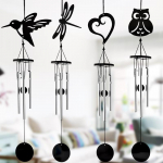 Naujas metalinis kelių vamzdžių vėjo varpelis Namų dekoravimo papuo&scaron;alai Vestuvių gimtadienio kabantis pakabukas Dovana Owl