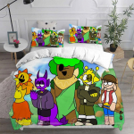 Sprunki Patalynės Komplektai Lovos Užtiesalas Antklodė Antklodės Užvalkalas Pagalvės Užvalkalas 2-3 Dalių Komplektai Vaikams Suaugusiems Miegamojo Dekoravimas EU Twin(135x200cm)