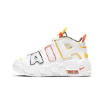 Nike Air More Uptempo PS Roswell Raygun Vaikų sportbačiai Balti University-Gold Komandiniai-Oranžiniai DD9286-100 29.5