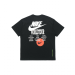 Nike Pasaulio Turas Proginis Leidimas Raidžių Logotipo Spausdinimo Apvalios Kaklo Trumpomis Rankovėmis Mar&scaron;kinėliai Vyri&scaron;ki Vir&scaron;utiniai Drabužiai Juodi DA0990-010 L