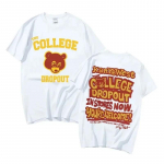 Geriausi garsūs Kanye West The College Dropout spaudos medvilniniai mar&scaron;kinėliai vyrams moterims dideli mar&scaron;kinėliai trumpomis rankovėmis 2024 vasaros mar&scaron;kinėliai 4XL