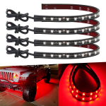 LED juosta, automobiliams, 12,6 colio (32 cm), Kojų ap&scaron;vietimas, Motociklo galinis žibintas, raudona