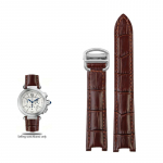 Karvės odos dirželis įgaubtas 18*10mm 20*12mm rudas juodas ver&scaron;iuko odos apyrankė sulankstoma sagtis Cartier PASHA W3108 laikrodžio apyrankė 20mm-12mm