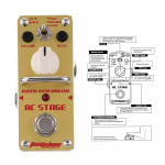 AROMA AAS 3 AC Sceninės akustinės gitaros simuliatorius Mini vieno elektrinės gitaros efektų pedalas su True Bypass