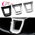 Spalvink mano gyvenimą ABS Automobilio vairo panelės dekoravimo dangtelio apdaila lipdukas Volkswagen VW Golf 7 MK7 7.5 2013 - Glossy Silver