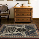 Zebrinės juostelės kilimas Modernaus meno dizaino kilimas Neslystantis grindų kilimėlis svetainei Namų dekoracija Juodai baltas dryžuotas kilimas 120x160cm black