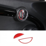 Red Carbon Interior inner Door Handle Bowl Cover Trim For BMW Mini Cooper 14-21