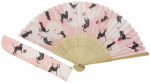 Kyosuke Ventiliatoriaus Dėklas ir Krep&scaron;ys Japoni&scaron;kas Rinkinys, Stilius, Yukata, &Scaron;ilkas, Katė, Rožinis, K-109 rožinė