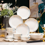 Jingdezhen keraminių 24 dalių indų rinkinys