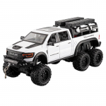 1:24 Dodge Mammoth RAM 1000 TRX 6x6 Pikapas Metalo Lydinio Diecast Modelis Automobilis Vaikams Žaislinis Automobilis Su &Scaron;viesa Kolekcijos Dovanos Draugui balta